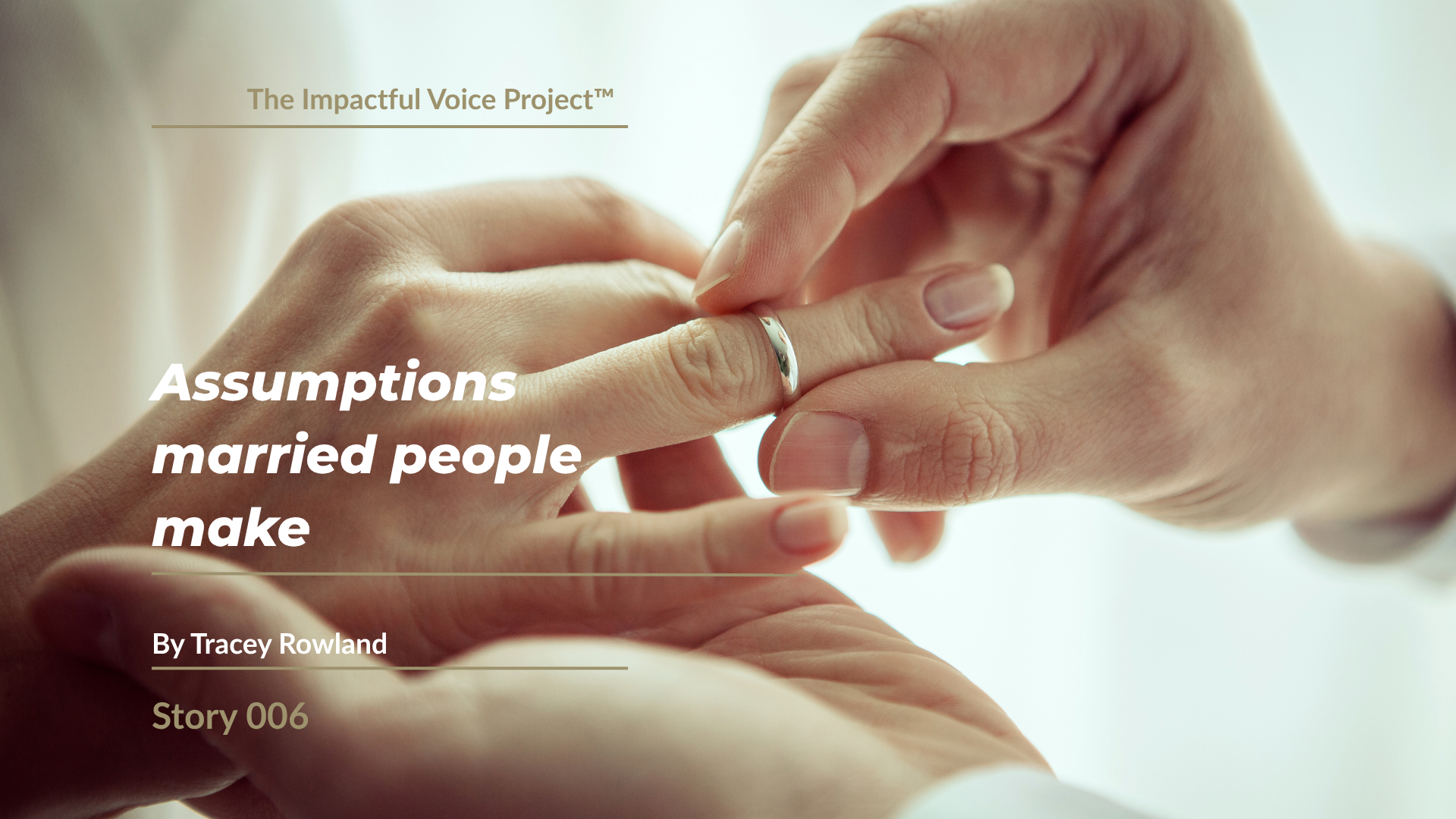 Tracey Rowland - Assumptions married people make