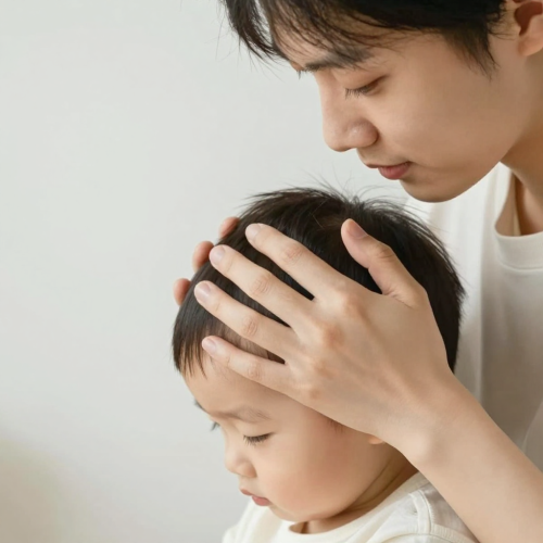 Adult Patting Child on the Head - Rose Davidson Adult Patting Child on the Head